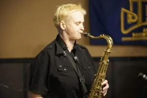 Saxophonist Sarah Spencer (photo by John Herr)