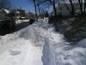 No Pot of Gold: Whitesboro St. in Utica NY on St. Paddy's Day.