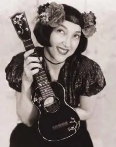Janet Klein with her custom-made Tony Graziano ukulele Janet Klein with her custom-made Tony Graziano ukulele