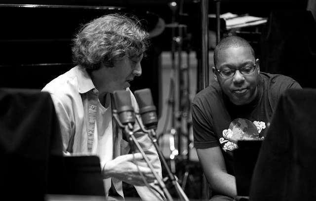 Daniel Pritzker and Wynton Marsalis work on Bolden Movie Soundtrack