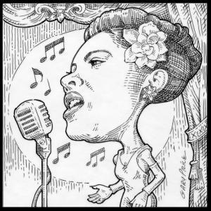 Billie Holiday cartoon