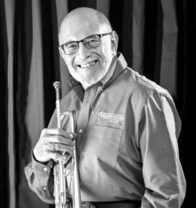 Trumpeter Mike Vax leads the Stan Kenton Orchestra