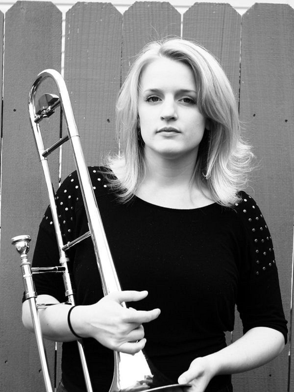 Melissa Gardiner with trombone