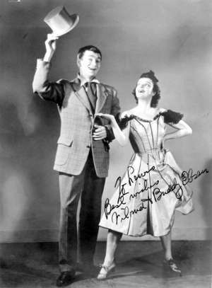 Vilma and Buddy Ebsen, in Buddy's pre-Jed Clampett, pre-Barnaby Jones song-and-dance days. inscribed to Lew Shaw