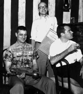 Earl Scheelar, Bret Runkle and Bill Erickson at Monkey Inn, 1962. Photo by William Carter, 1962.