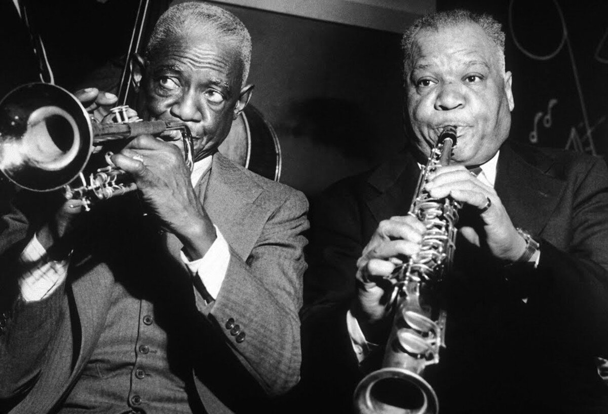 Bunk Johnson and Sidney Bechet