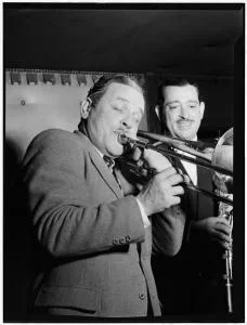 Portrait of George Brunis and Tony Parenti, Jimmy Ryan's (Club), New York, N.Y.