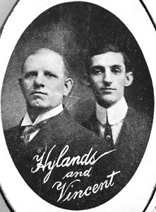 Fred Hylands and his vaudeville partner Nat Vincent in 1912