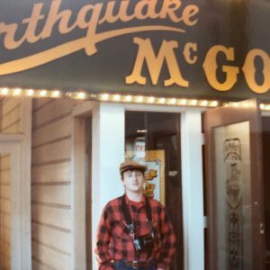 Clint at Earthquake McGoon's (Pier 39), 1984