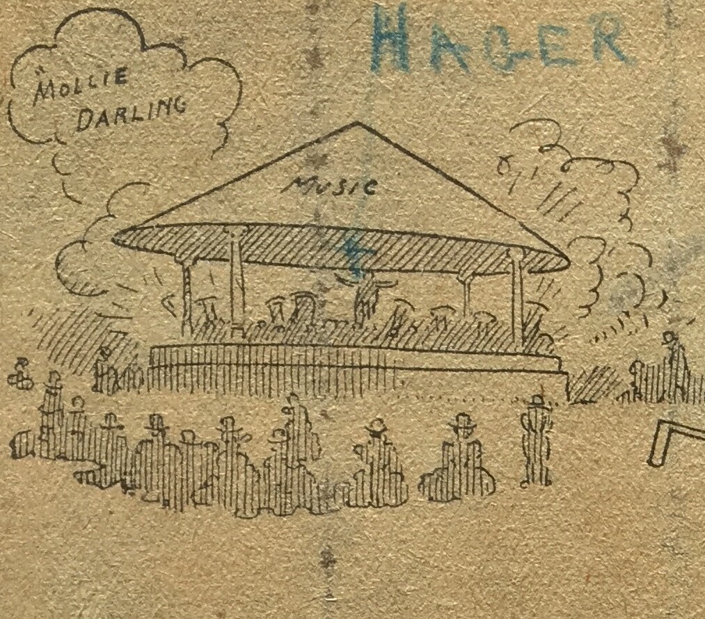 Hagers orchestra caricature (1902)
