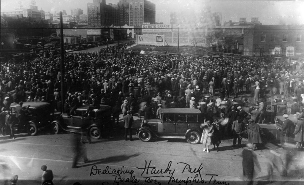 Dedication of Handy Park in Memphis, 1936. Courtesy W.C. Handy Home and Museum and Mr. Handy’s Blues.