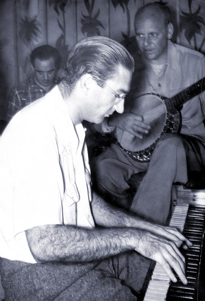 Burt Bales with drummer Fred Higuera and Clancy Hayes