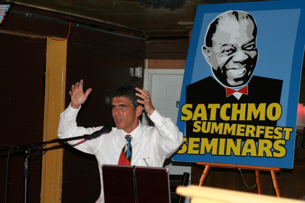 David Sager Delivering the Message at Satchmo Summerfest, New Orleans