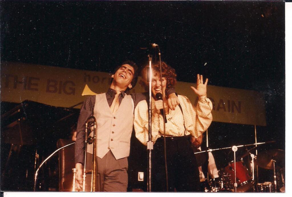 David and Banu Gibson at a festival, 1980s