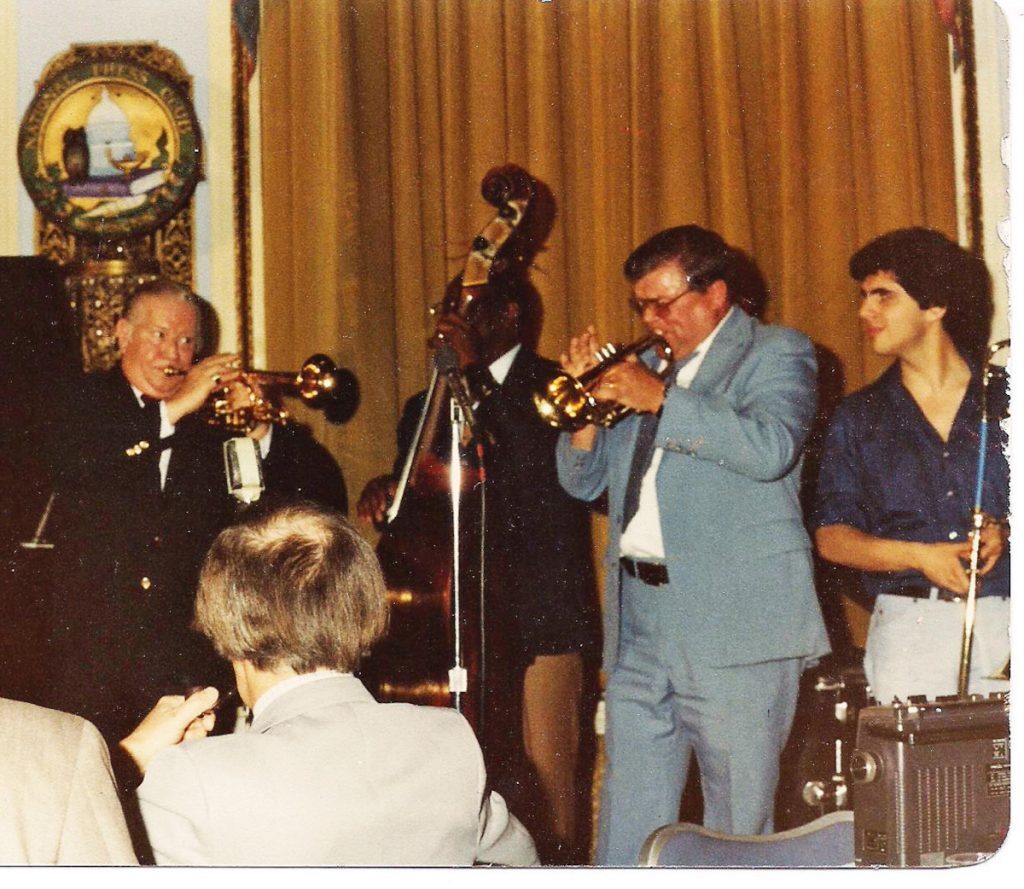 David with Wild Bill Davison, Van Perry, Wild Bill Whelan at National Press Club 1979