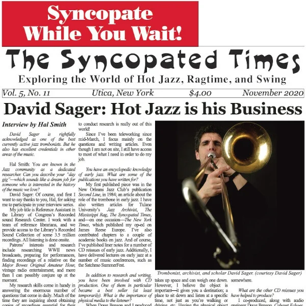 Syncopated Times 2020-11 November cover