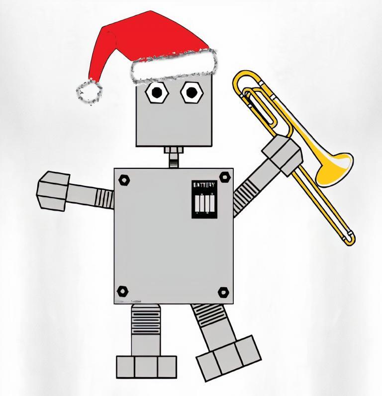 Christmas with a Guy Who Might Play Trombone Santa Robot