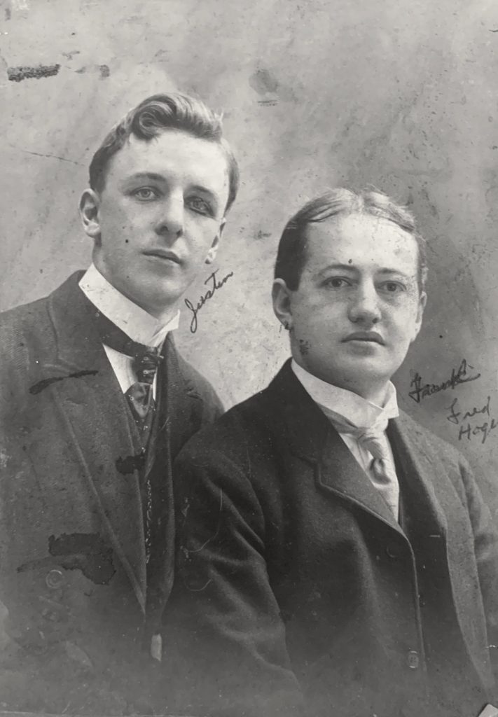 Justin Ring and Fred Hager in 1902. 