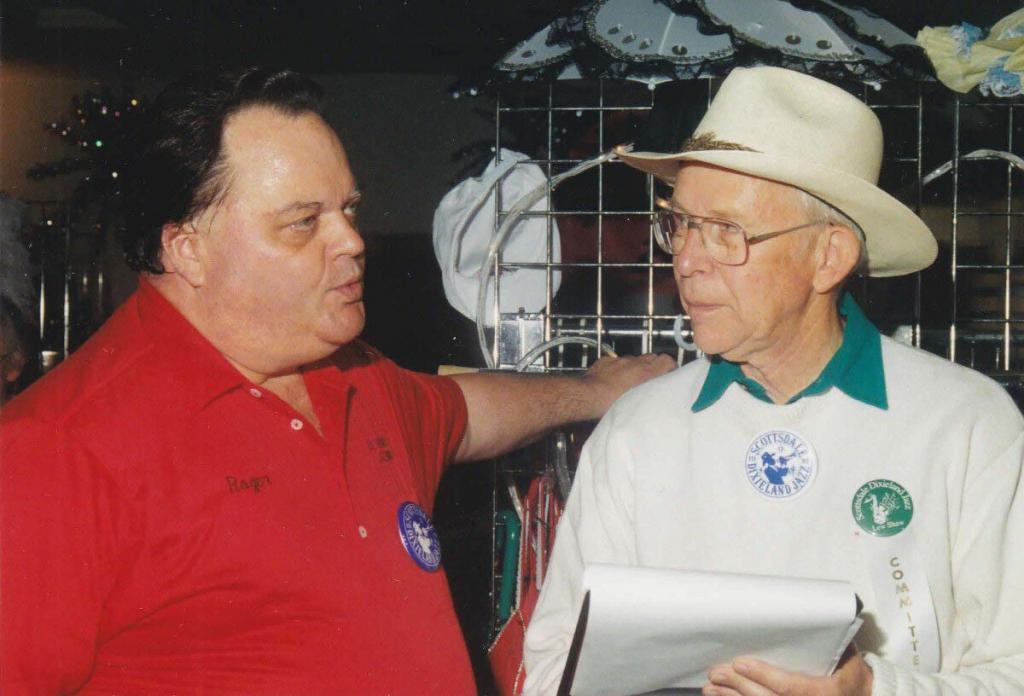 Lew Shaw interviewing Roger Krum of Sacramento Jazz Jubilee