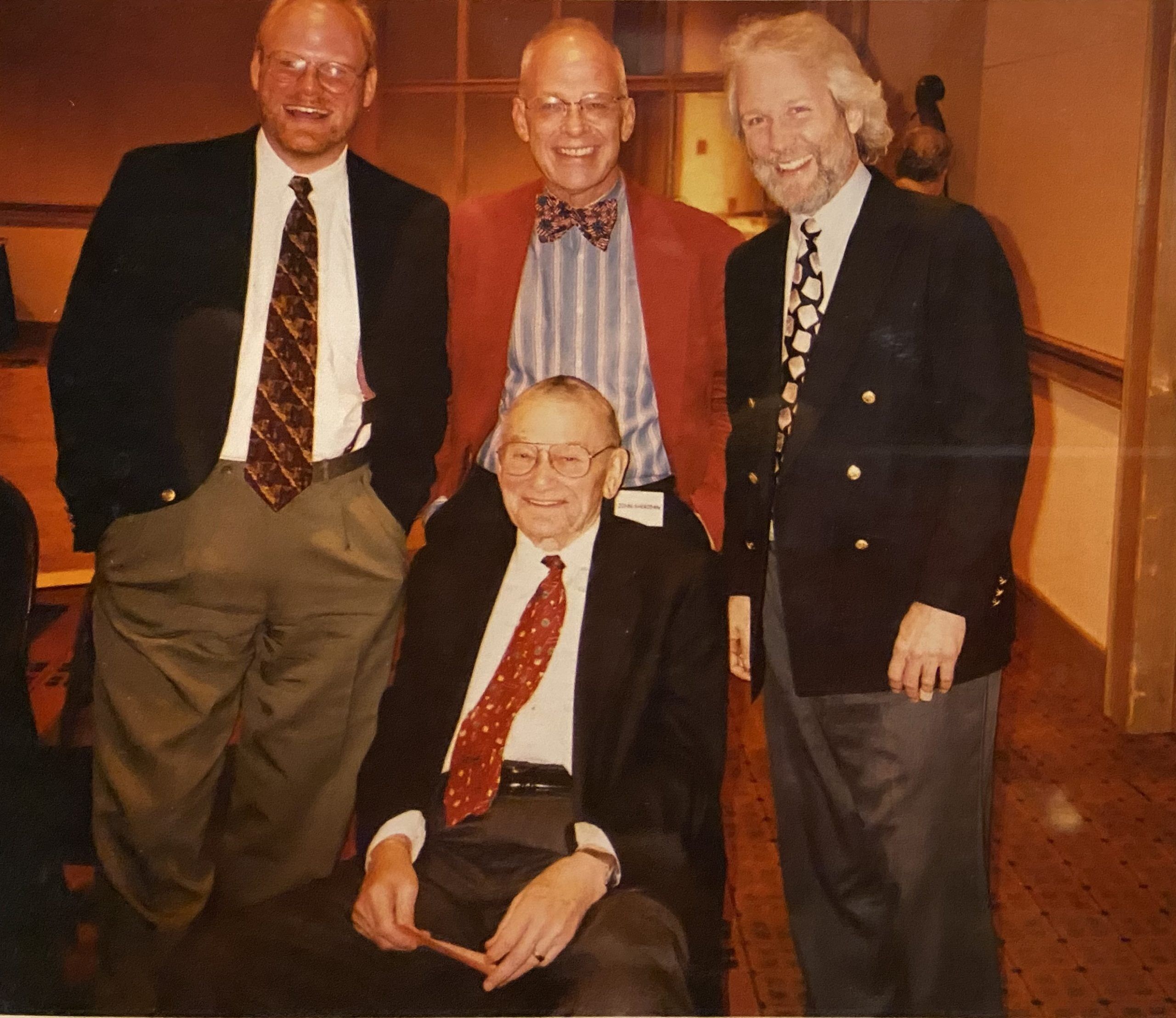 From left: Jeff Barnhart, John Sheridan, Hank Troy; seated: the great Ralph Sutton