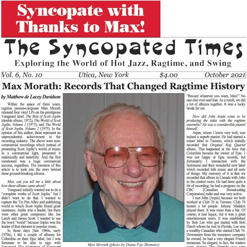 Max Morath: Records That Changed Ragtime History