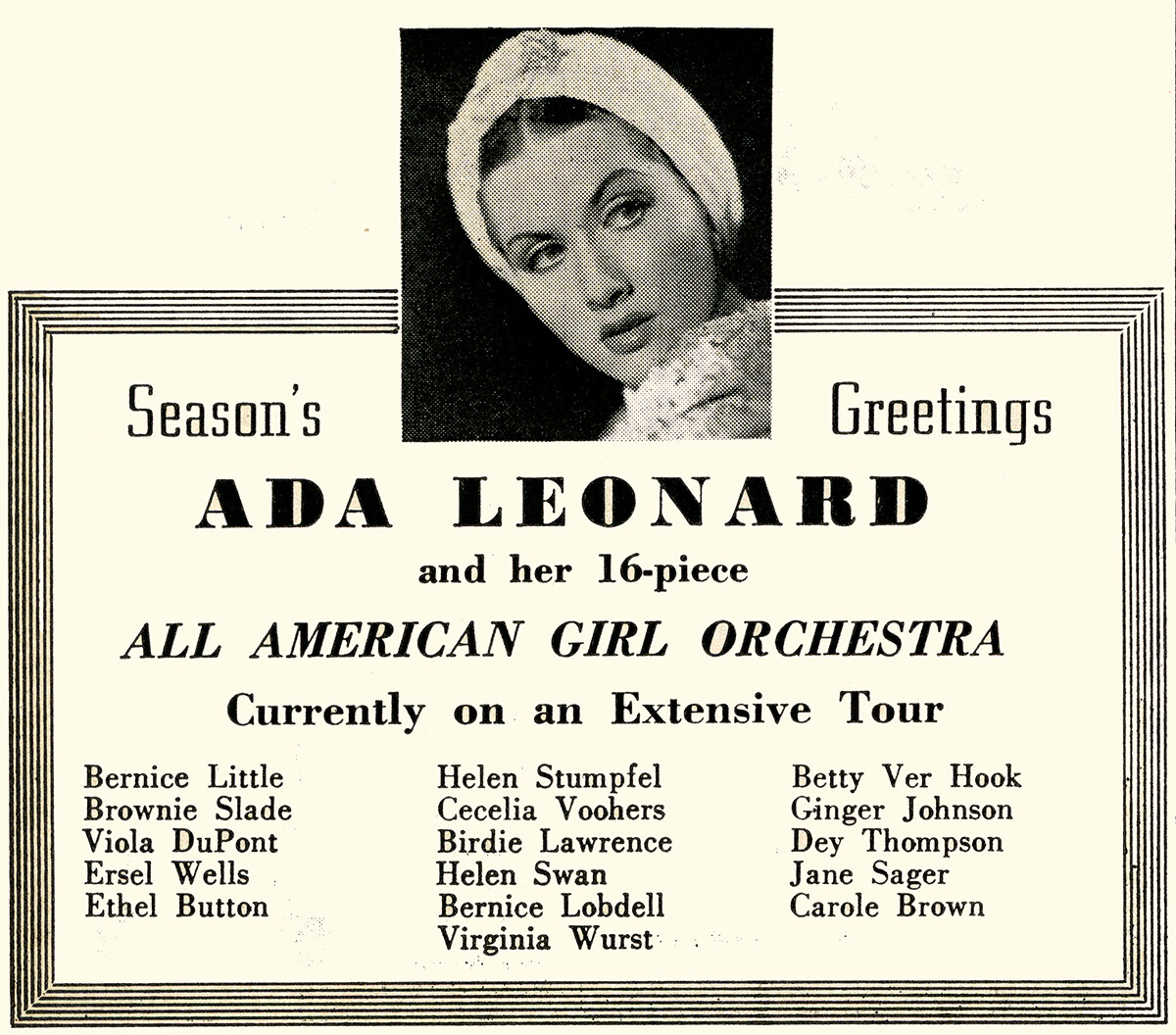 Ada Leonard and the All-American Girl Orchestra, Part One 1940-43