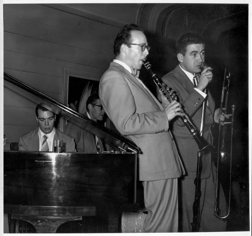 Trombone player Jack Sheedy ran the first Club Hangover ‘house band’ in 1949 with clarinetist Bill Napier, Bill Erickson piano and probably drummer Joe Dodge.